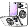 360° Clear Stand Ring Holder Car For Magsafe Case For iPhone17 Air 16 15 14 13 12 11 Pro Max Plus 16E Magnetic Charge Cover