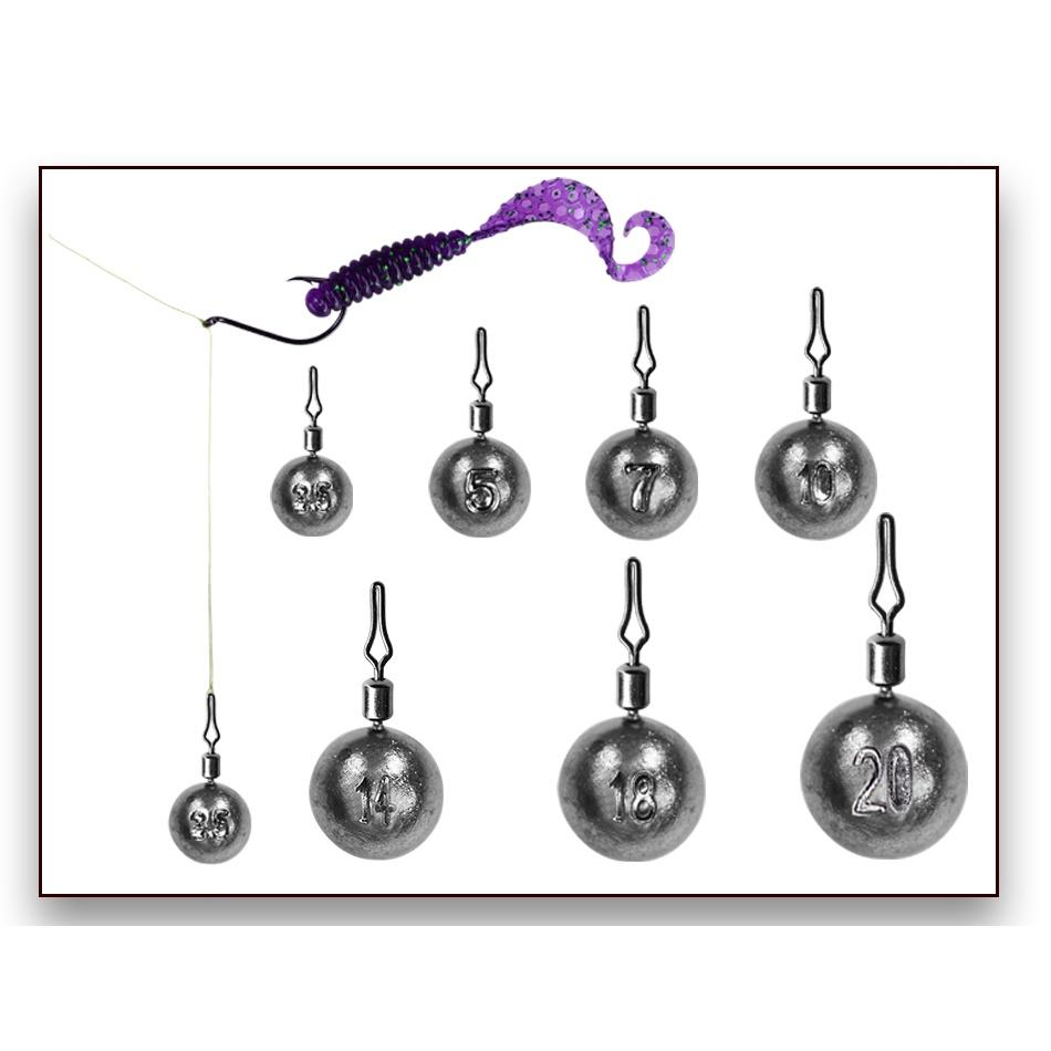 10pcs 3.5g 5g 7g 10g 14g 20g Fishing Weight Sinkers For Drop Shot Fishing Tackle Accessories