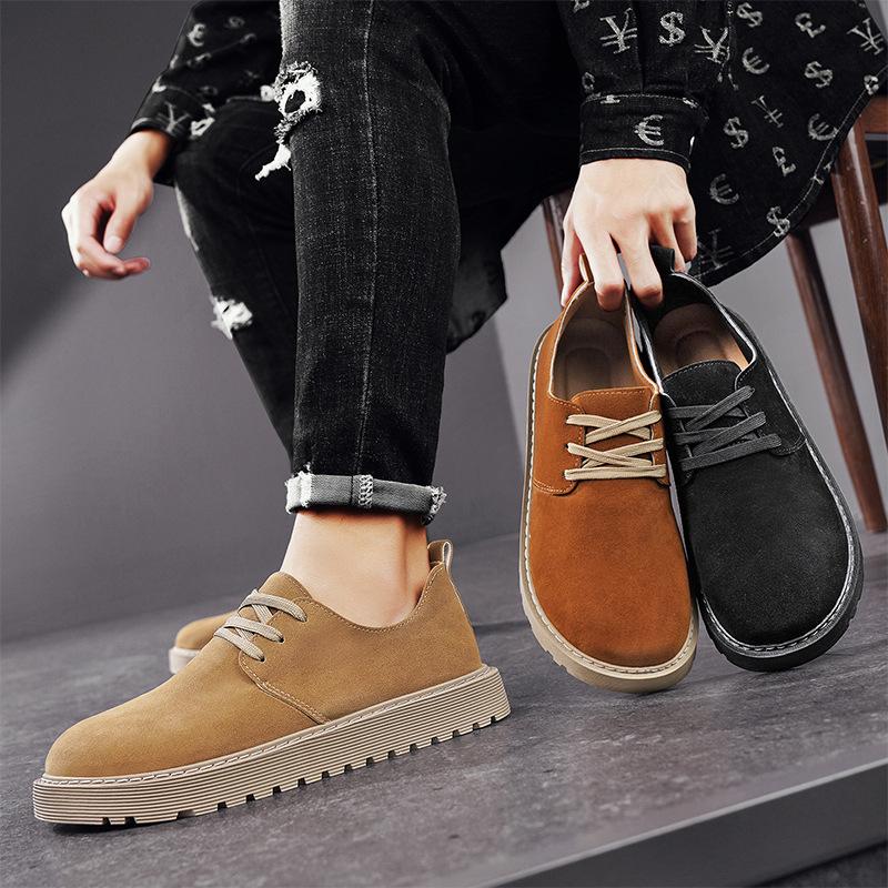 Leather shoes matte British style soft-soled shoes business casual non-slip and wear-resistant