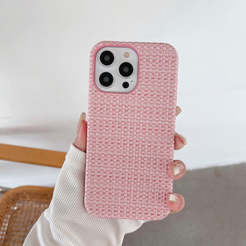 Simple woven pattern is suitable for Apple mobile phone case 15plus autumn and winter sweater color non-slip 12/11 fashion is suitable for