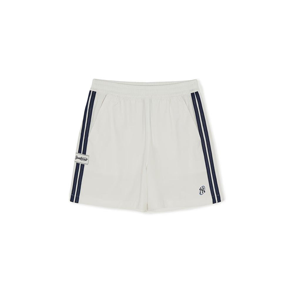MLB SS26 New York Yankees Wasserabweisend UV-Schutz Gewebtes Netz Gespleißt Atmungsaktiv Freizeitshorts Damen shorts 3FSMV0263-50IVS M white
