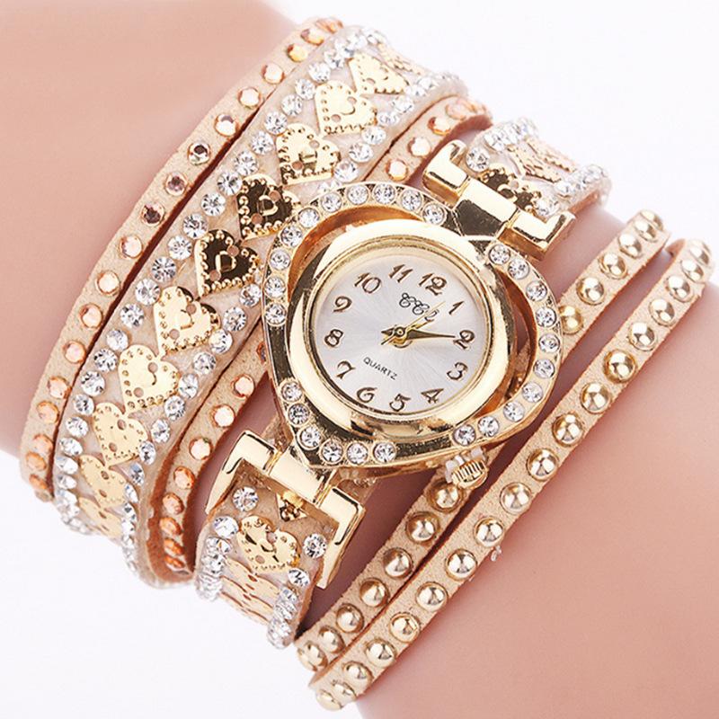 Neues Mode-Strass-Geflochtenes Seil-Armband Quarzuhr Geschenk Reloj 2026