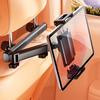 Car Headrest Phone Tablet Holder Double Rod Foldable 360 Degree Rotating Stand Holder Universal Vehicle Backseat Mount