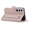 For Samsung Galaxy S24 Leather Case with Card Holder, Straps, Shockproof Wallet Phone Cover