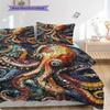 Octopus Pattern Bedding Quilt Set Quilt Cover Pillowcase Home Decoration Birthday Gift (1 * duvet cover + 2 * pillowcase, without core)