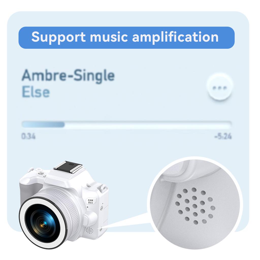 16X Zoom Digital Camera 48MP 2.0" Screen 2K Video Recording with Front and Rear Lens Fill Light D11