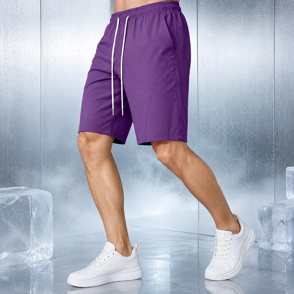 Men's Lightweight, Breathable, Cool-Feeling Shorts - Men's Stretch Waist-Fitting, Quick-Drying Running And Fitness Sports Shorts