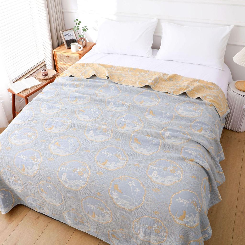 Full Cotton Gauze Blanket: Sofa, Car, Bed Use
