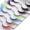 Fluffy Dramatic Cosplay for Halloween Colored Lashes False Eyelashes Cat Eye Lashes Fake Eyelashes