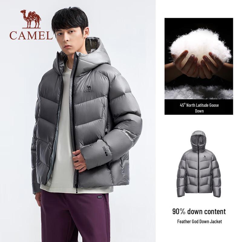 CAMEL Unisex Outdoor Goose Down Puffer Jacket