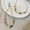 New Fresh Plant Beaded Necklace Niche Versatile Light Luxury Choker Fashion Flower Chain