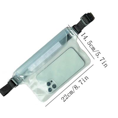 Vodotěsná PVC taška na mobilní telefon Pásková taška na cennosti Na pláž Plavání Šnorchlování s nastavitelným bederním popruhem Suchá taška