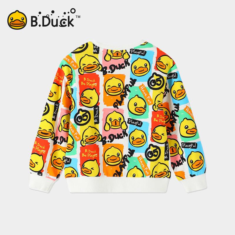 B.Duck Boys' Cartoon Print Pullover Sweatshirt