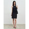 Anggae Satin Tank Zipup Vest Black