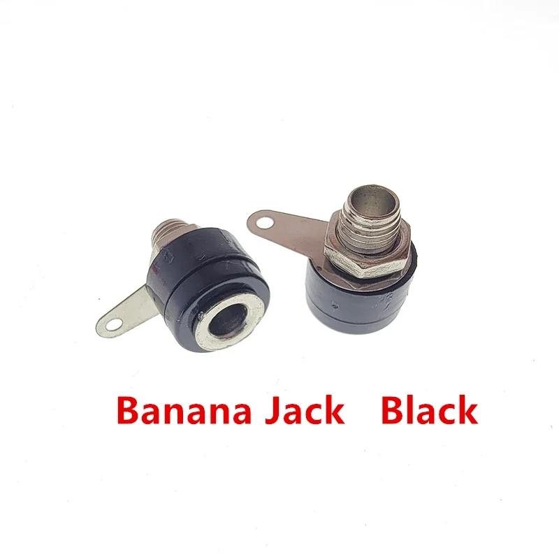 

10 шт. серебристый 4 мм банановый штекер фонарного типа мужской и женский 4 мм банановый разъем панельный монтажный клеммный соединитель адаптер красный черный 10Pcs