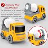 3 Kinds Inertial Engineering Vehicles Mini Model Toy Diecast Alloy Excavator Crane Bulldozer Pull Back for Boy Toys Gift for Kid