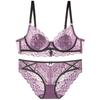 Womens Plus Size Full Coverage Lace Bra Set With Underwire Light Padding Side Support Lift Large Bust