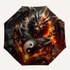 1pc Yin Yang Dragon Automatic Opening and Closing Umbrella, Lightweight 3-Fold, With Cute Cartoon Characters, Suitable for Home, Outdoor and Daily Use