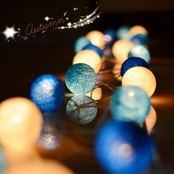 Starry LED Cotton Ball Lights: Atmospheric Outdoor Camping & Birthday Room Decor