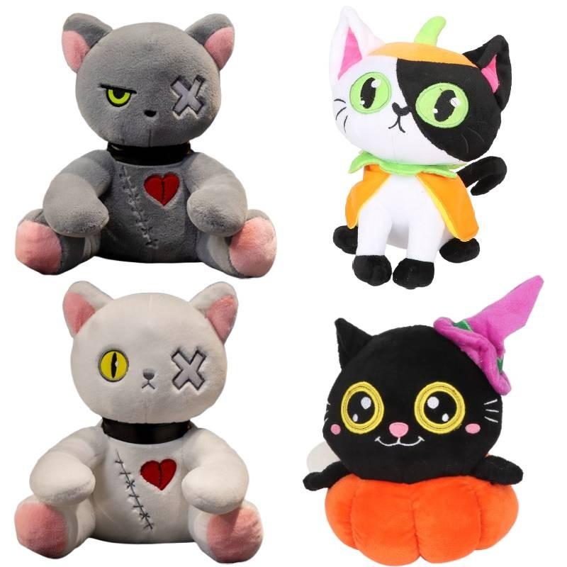 Cat Dark Series Plush Toy Cartoon Stuffed Doll Room Sofa Decoration Gift Kids