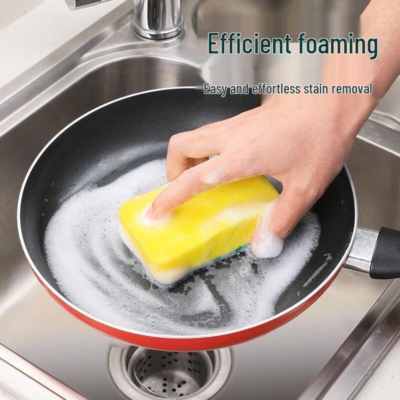 High-Density Kitchen Scour Sponge - Dish, Bowl, & Pot Cleaning Pad