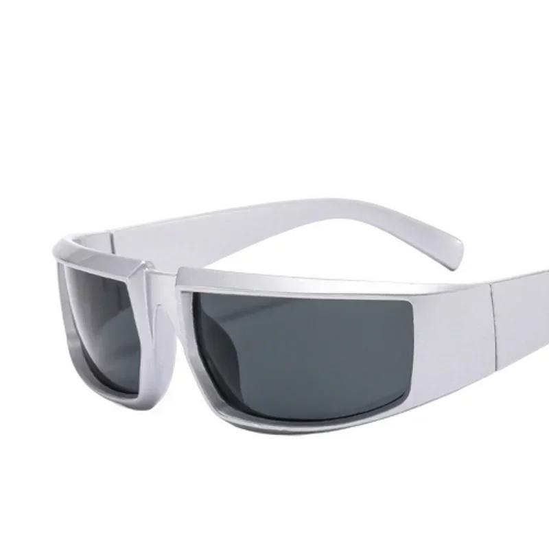 

Новые спортивные солнцезащитные очки Женские Панк Очки Роскошный бренд Дизайнерские Солнцезащитные очки Мужские Серебристые Очки Uv400 Очки