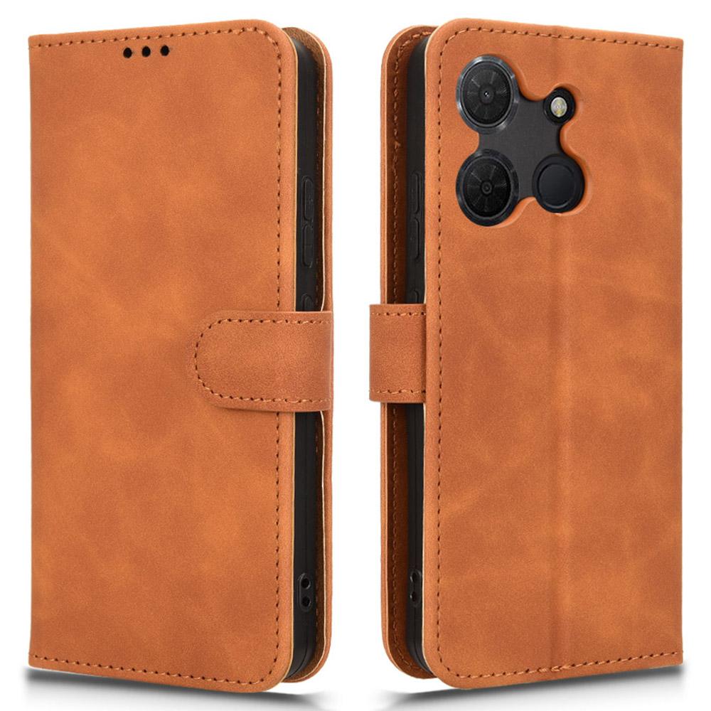 Für TCL 503 Lederhülle Skin-Feel Anti-Drop Brieftasche Klapphülle