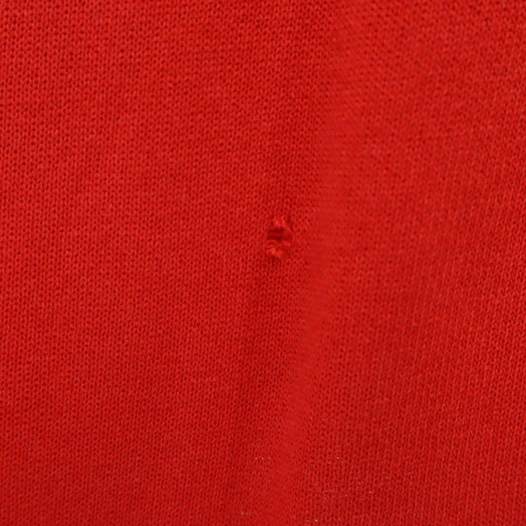 80s 90s Old Long sleeve sweat Red Sweatshirt with fleece lining Men's Used