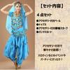 Kstyle cos Halloween Cosplay Aladdin and Jasmine Costume, Belly Dance, Adult Set, Dance, Events, After-Parties, and Ethnic Costumes (Light Blue, XL)