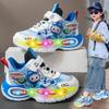 2025 Kids' Light-Up Sneakers: Autumn Velcro Mesh Shoes for Boys & Girls - Breathable Dad Shoes