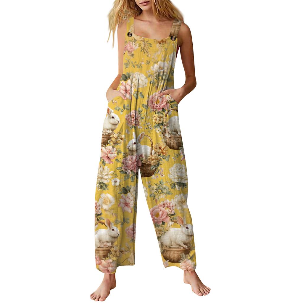 Women's Jumpsuit Printed Casual Loose Jumpsuit