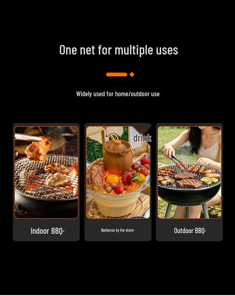 Rectangular Stainless Steel Enhanced Grill & Baking Mesh Net