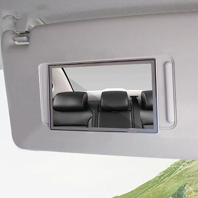 Stainless Steel Car Makeup Mirror HD Cosmetic Mirrors Universal Rearview Mirror  For Car Sun Visor