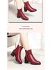 Women's Mid-Calf Winter Fleece-Lined Soft Leather Non-Slip Boots
