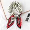 Korean Fashion Polka Dot Silk Scarf Simple Solid Color Versatile Square Scarf Small Silk Scarf Decorative Professional Scarf Crumpled Scarf Women