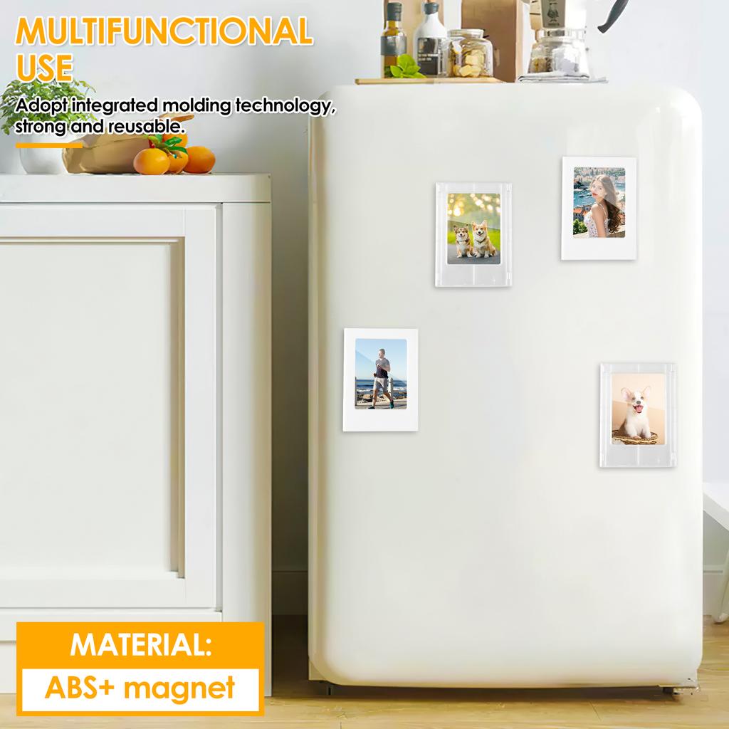 10/12Pcs Magnetic Fridge Frames DIY Magnetic Photo Frames Refrigerator Magnet Picture Frames 3inch Magnetic Picture Frame