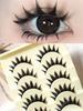 5 Pairs/Box Deluxe Dramatic Lengthening & Volumizing False Eyelashes For Women, Suitable For Cosplay, Party, Halloween, Christmas