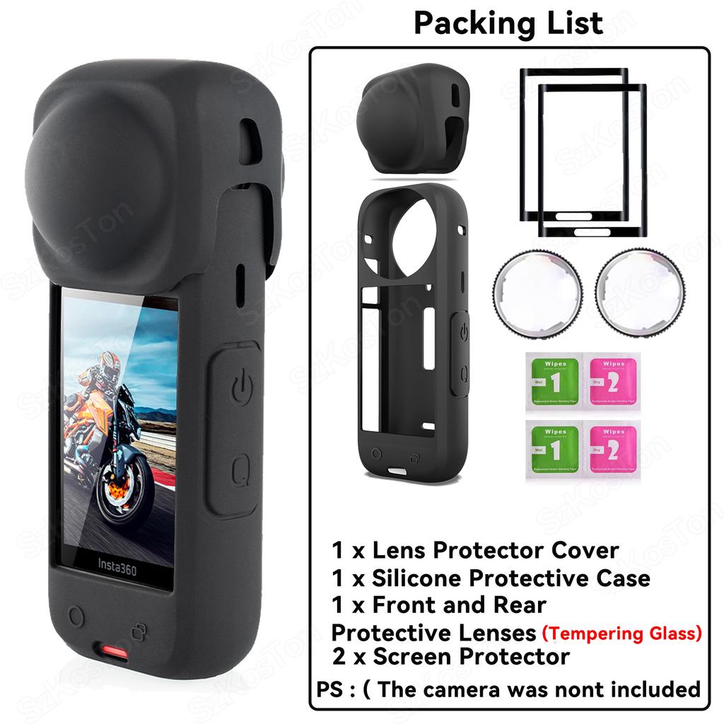 Lens Guards For Insta 360 X4 Plastics/Tempering Glass Case Lens Protector Cover for Insta360 X4 Accessorie