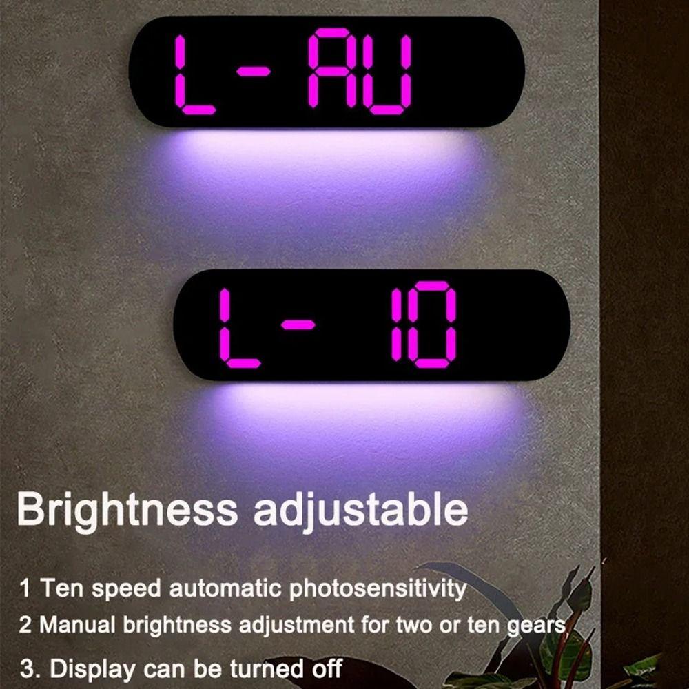 Humidity Display LED Digital Wall Clock Electronic Alarm Clock  Wall-mounted Decoration