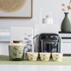 Panda suet jade porcelain kung fu travel tea set outdoor portable