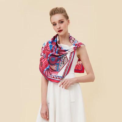 Aurora Santorini Floral Silk Scarf
