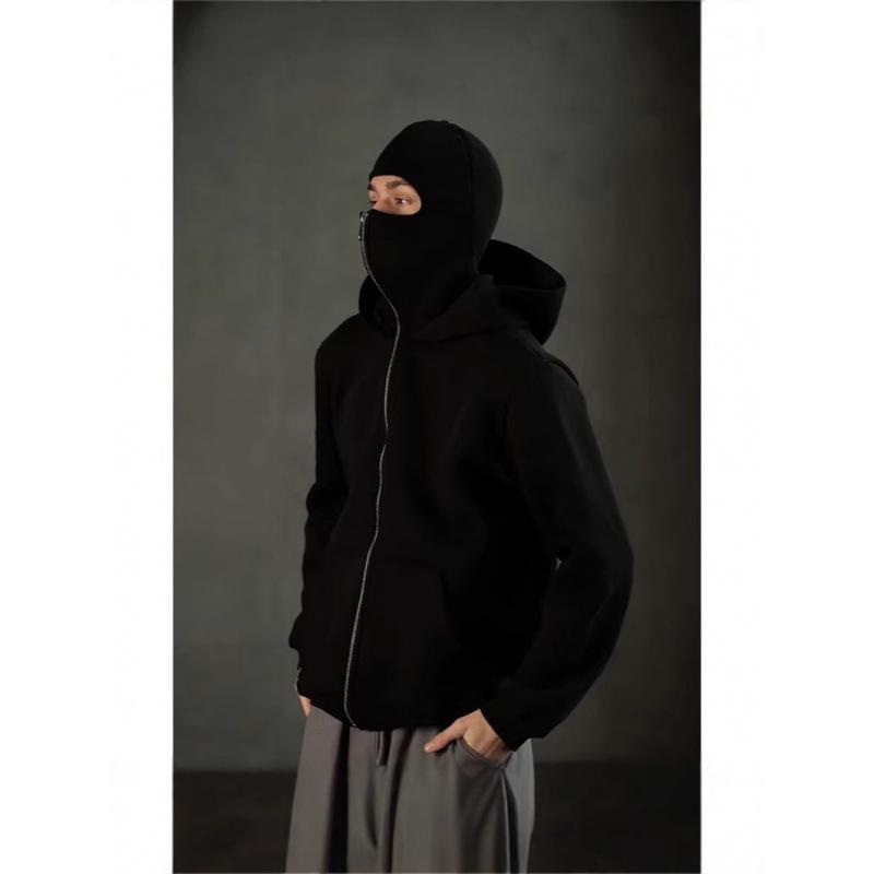 Unisex Double-Layer Hooded Zipper Sweatshirt Jacket - Street Style for Spring & Autumn