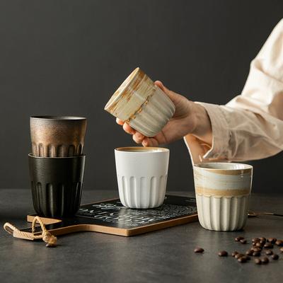Retro Ceramic Cup Japanese Teacup Handmade Coarse Pottery Water Cup Source Espresso Coffee Cup Master Cup