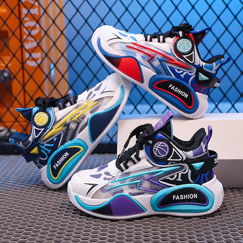 Classmate Boys Sports Shoes 2025 New Summer Mesh Breathable Children's Basketball Shoes Primary School Students Middle School Boys
