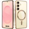 Protective Case - BOOLING - Samsung Galaxy S25 FE - Anti-Yellowing Silicone - Magnetic Ring - Gold