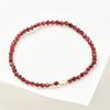 14K Gold Ball Fish Lucky Bracelet 577 [Choose 1 of 3] (Size 18.5 Cm) Garnet Spinel Bead Pearl