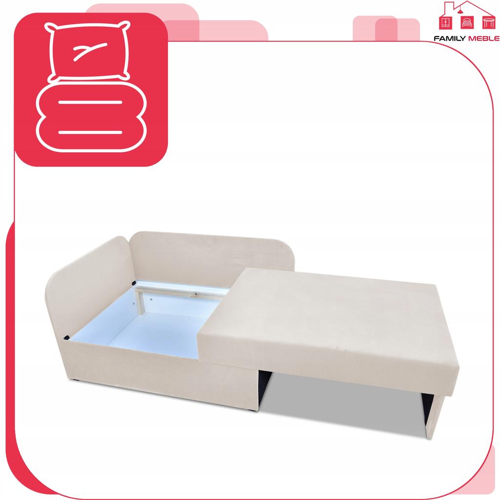 Denis Children's Corner Sofa Bed Extendable Container Children's Bed Mattress Kubuś