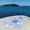 Blue Heart Checker Quick Drying Bath Towel Microfiber beach towel - light weight swimming camping  yoga beach out