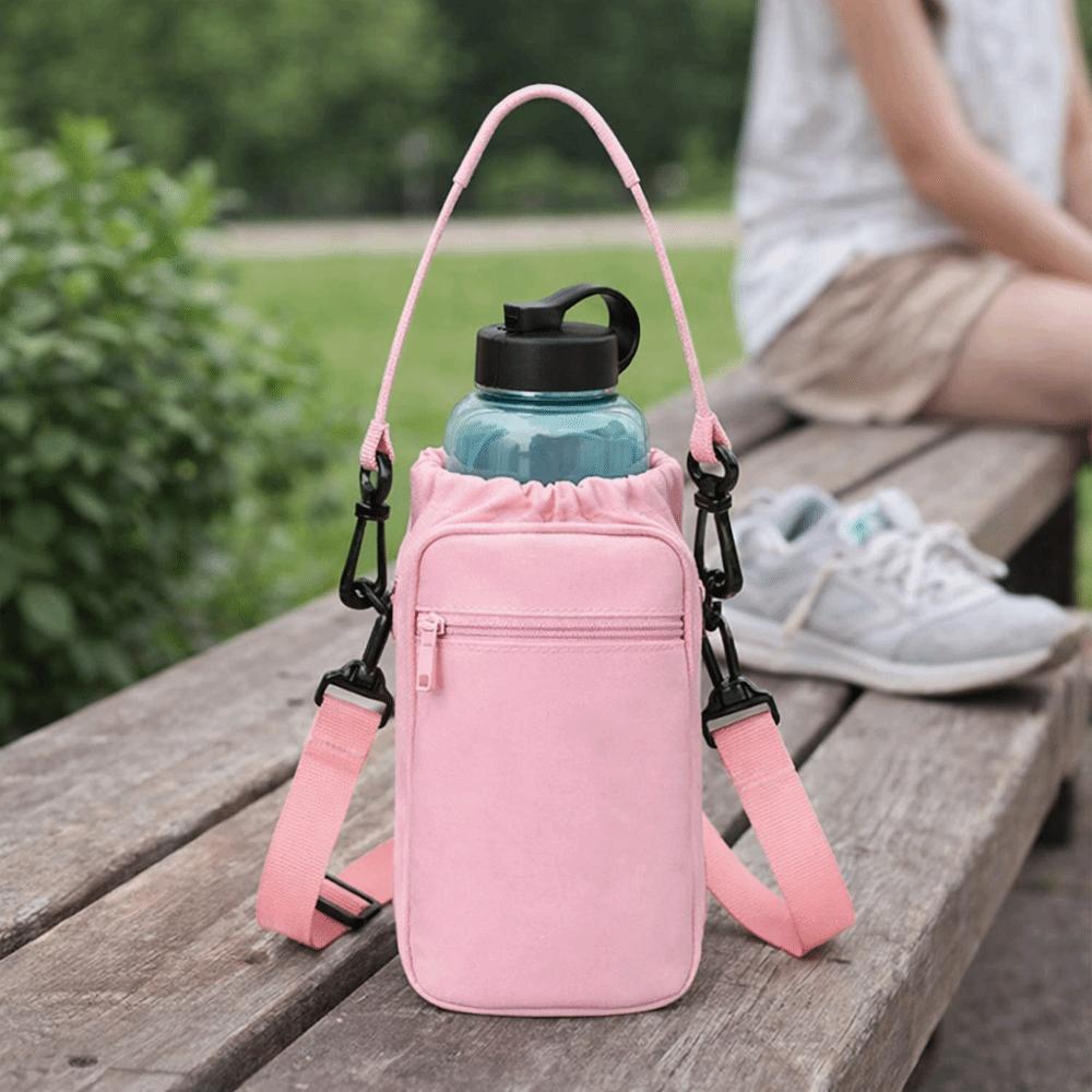Alça de Ombro Ajustável Bolsa Transversal para Garrafa de Água Bolsa Transportadora de Garrafa de Água Atividades ao Ar Livre