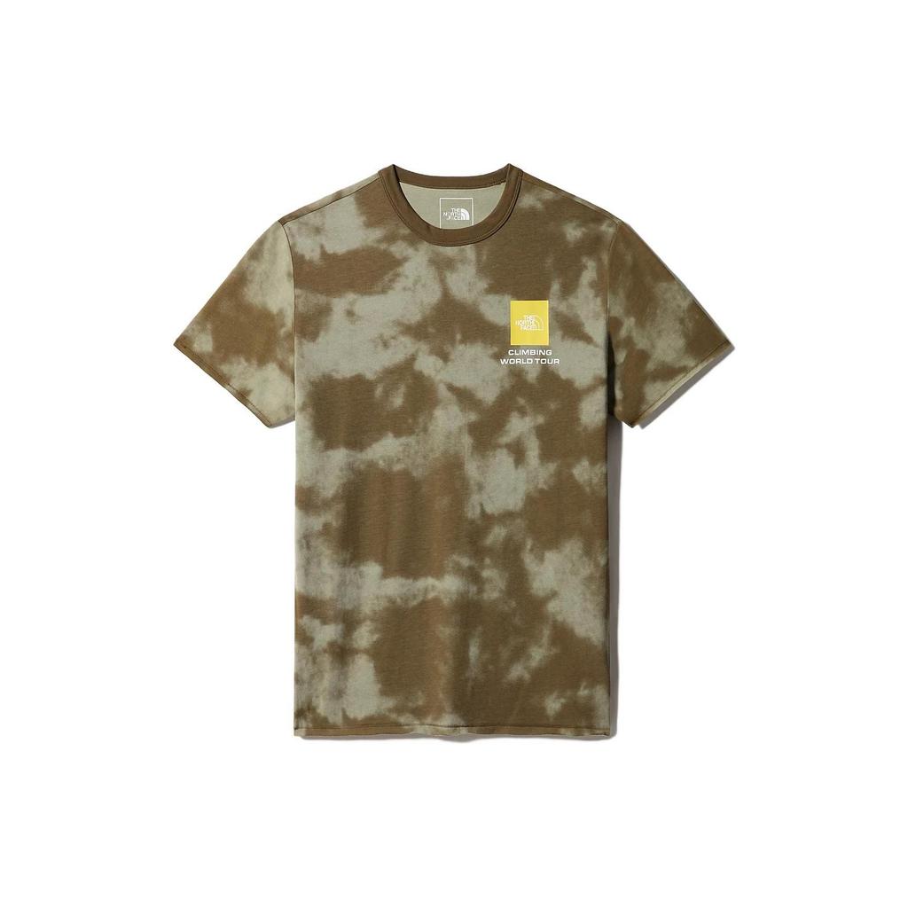 THE NORTH FACE T Shirts Men's Green Crew Neck Moderate Straight Fit NF0A7QAH-517